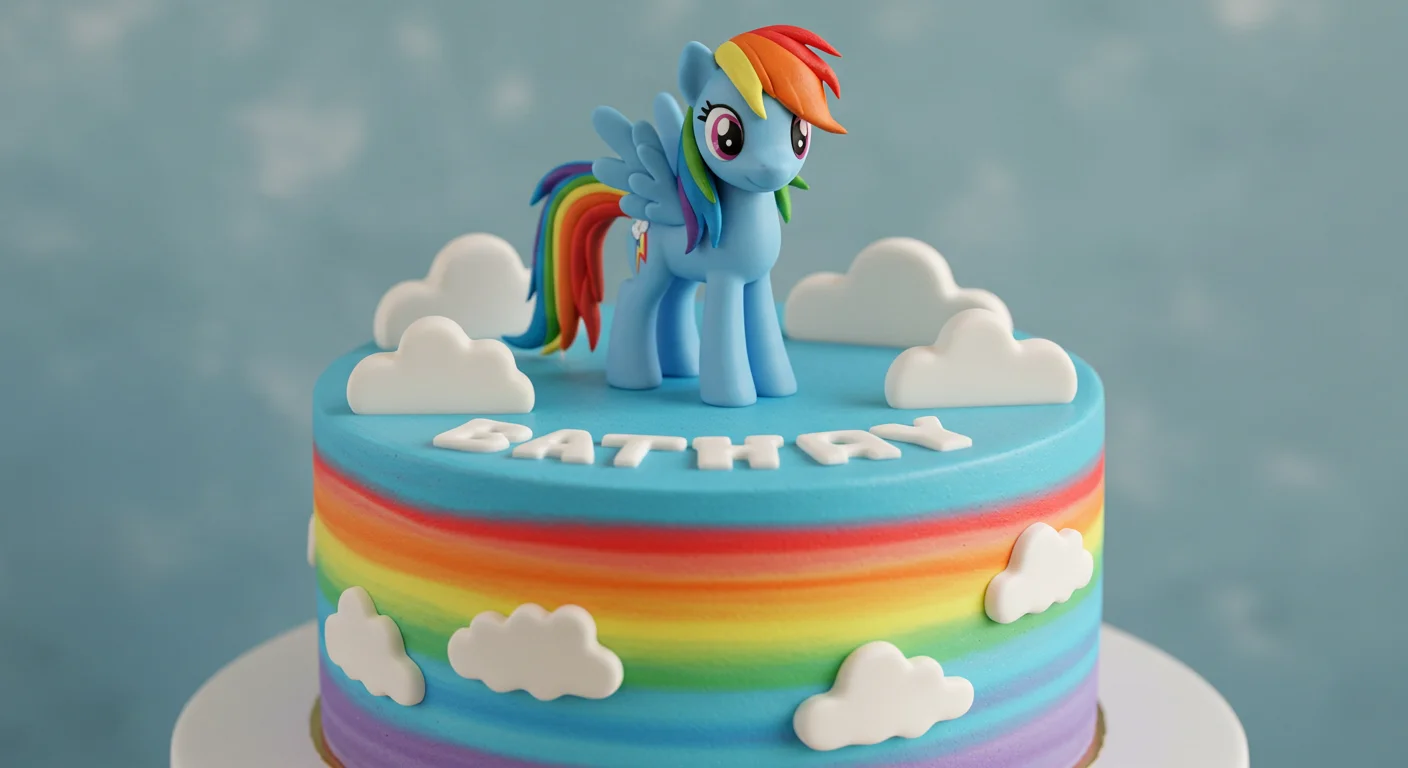 24 Stunning Rainbow Dash Cake Ideas