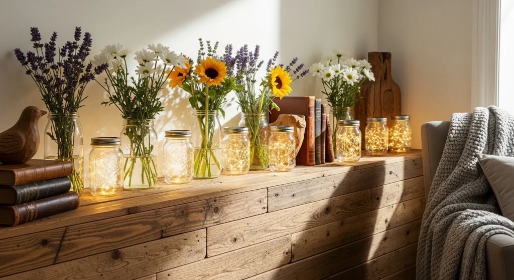 How to Turn Mason Jars Into Chic Home Décor Pieces