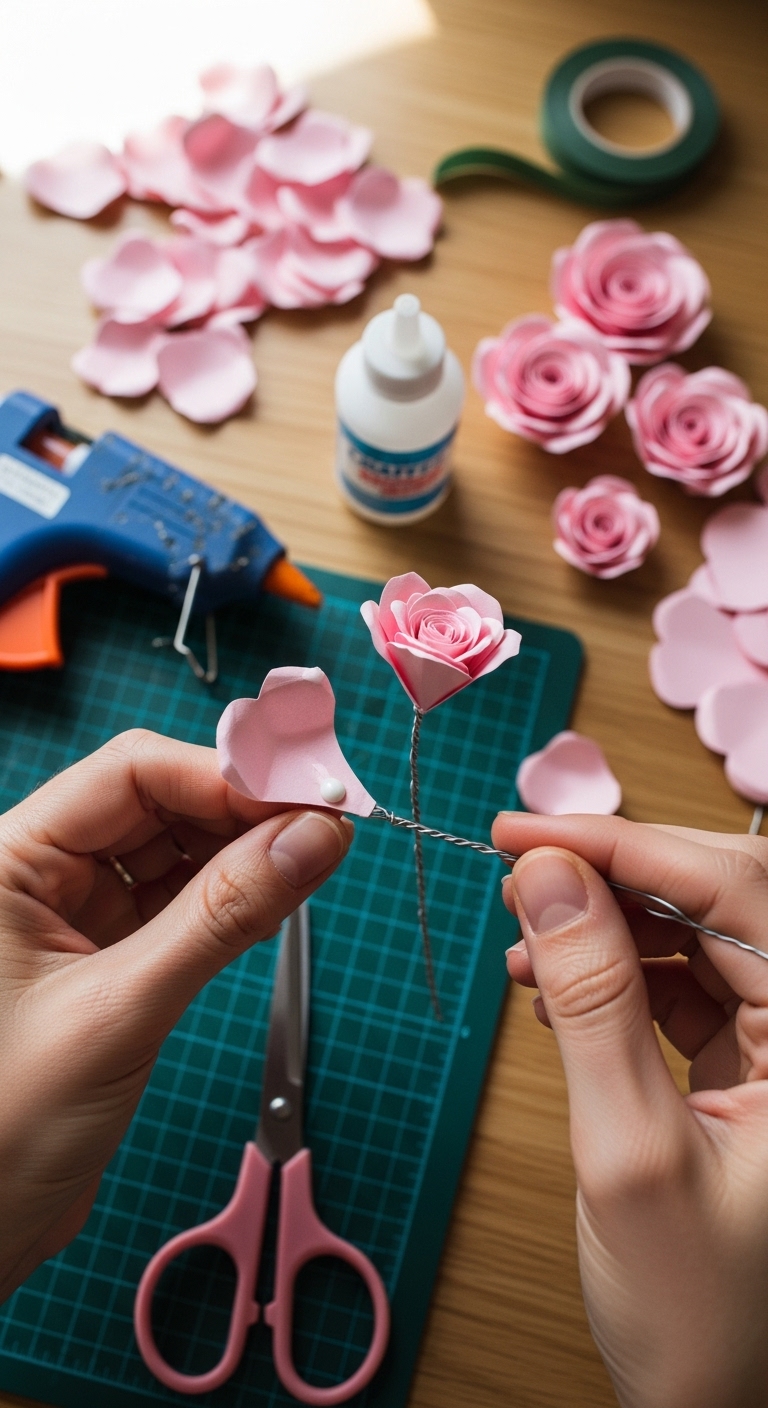 How to Craft Realistic Paper Flowers for Any Occasion - craftedwizard.com