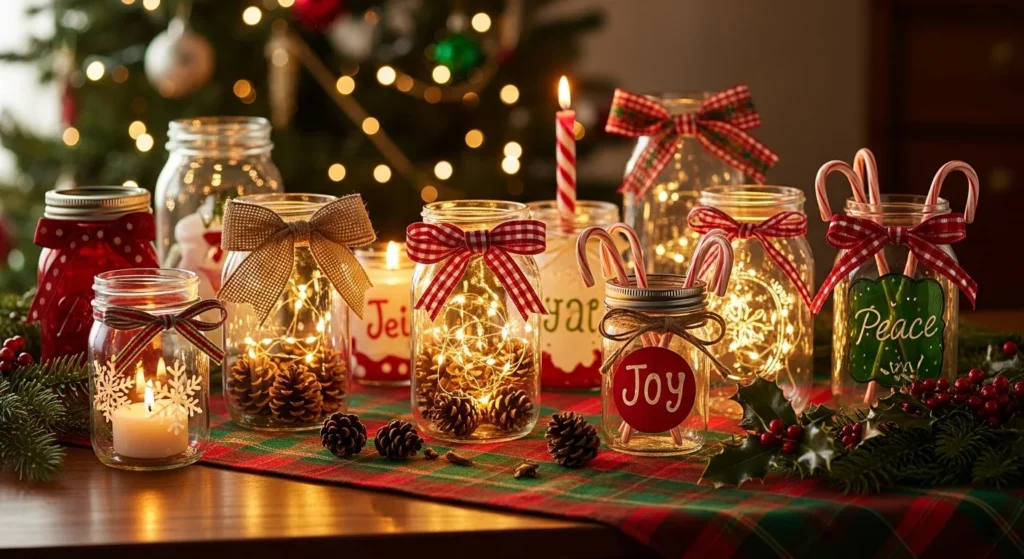 23 Charming DIY Holiday Mason Jar Crafts That Double as Decor