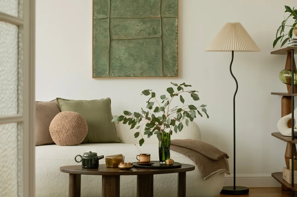 Cozy DIY living room decor with handmade details