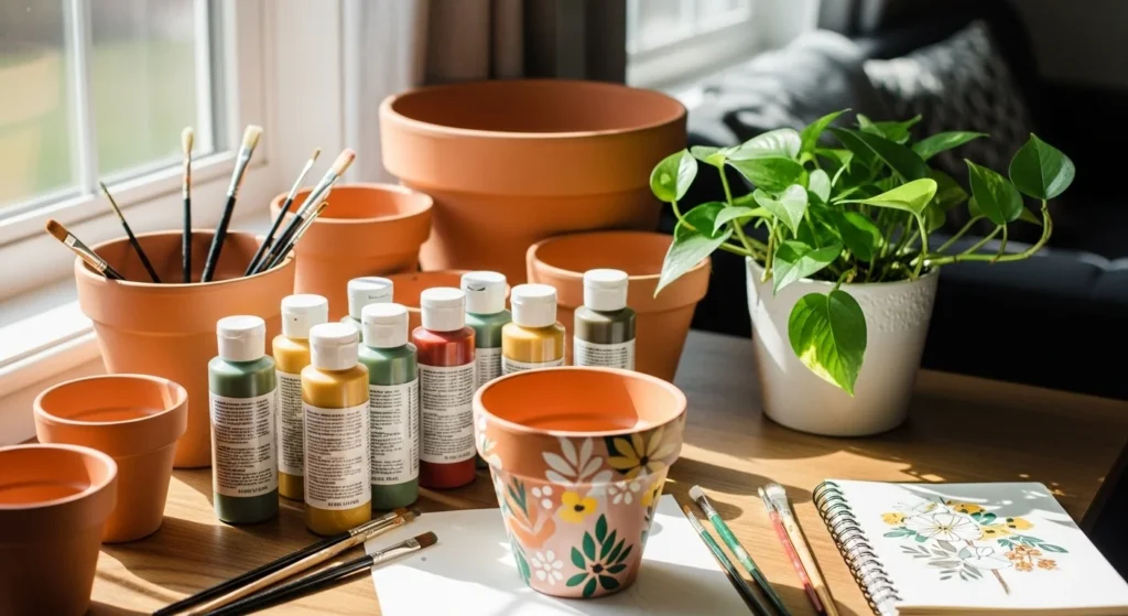 How to Decorate Clay Pots With Paint and Patterns