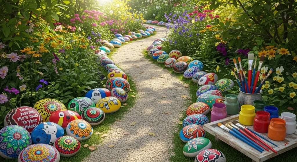 How to Paint Rocks for Garden and Home Décor - craftedwizard.com