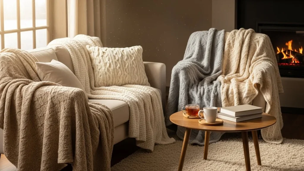 24 Warm DIY Winter Throw Blanket That Wraps You in Comfort