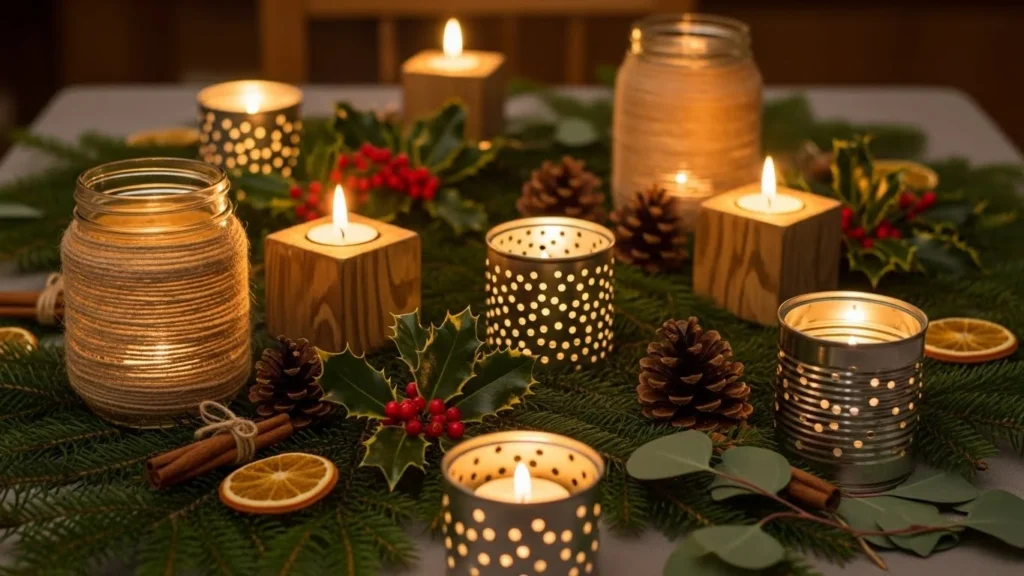 24 Gorgeous DIY Winter Candle Holders That Bring Warm Glow