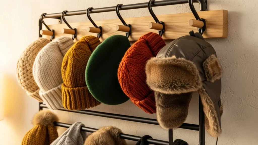 24 Clever DIY Winter Hat Storage Rack That Solves Clutter