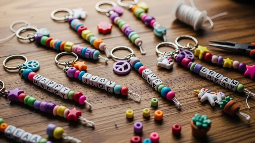 How to Create Beaded Keychains With Words