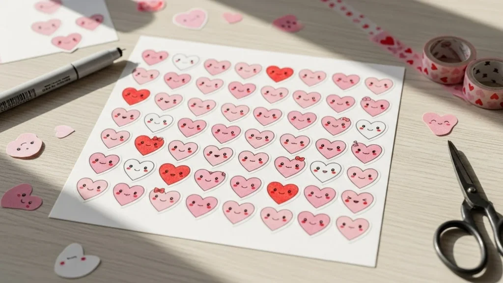 25 Cute DIY Valentine Stickers Kids & Adults Adore