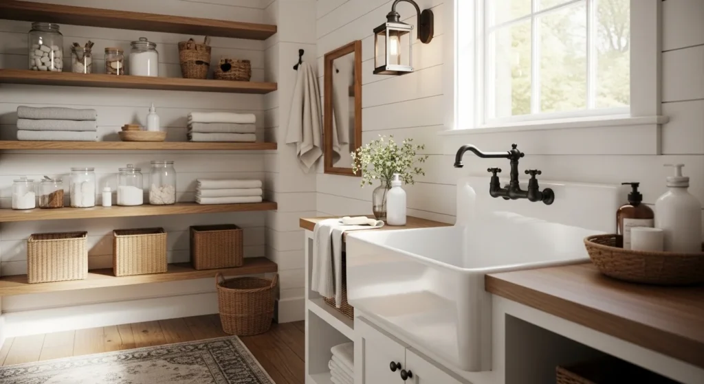 26 Cozy Farmhouse Laundry Room Ideas Full of Charm