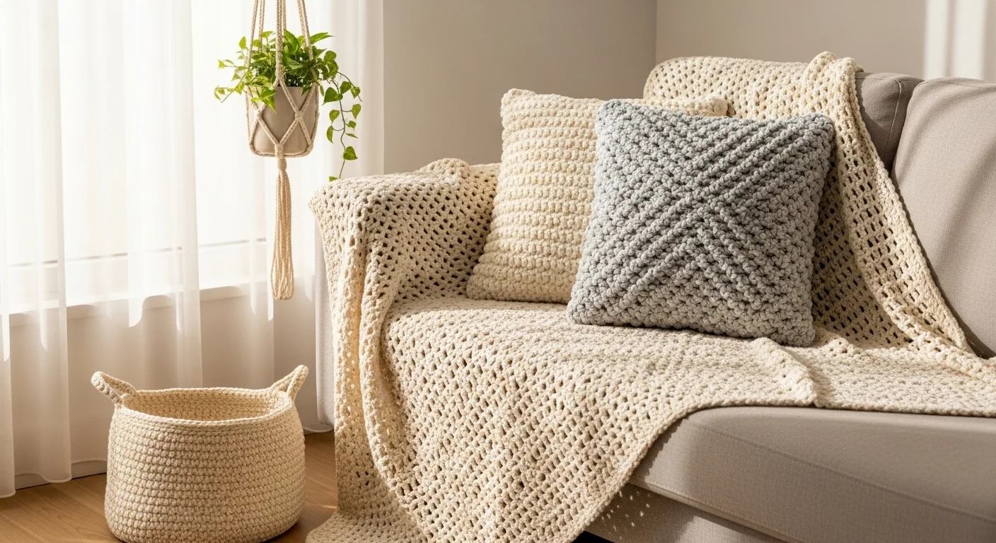 25 Crochet Home Decor Ideas to Style Any Room - craftedwizard.com