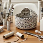 How to Weave Storage Baskets From Newspaper