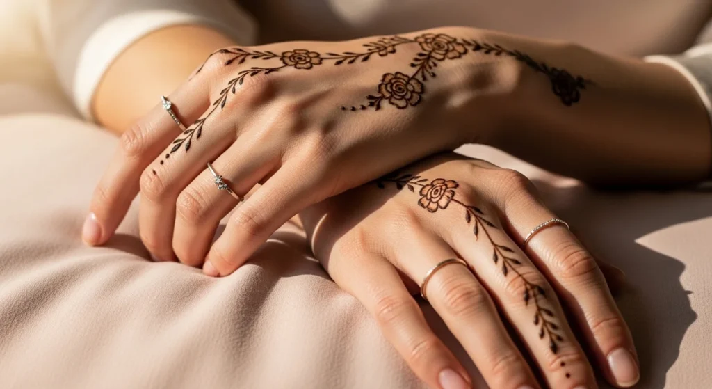 25 Pretty Floral Simple Mehndi Designs for a Soft Feminine Touch