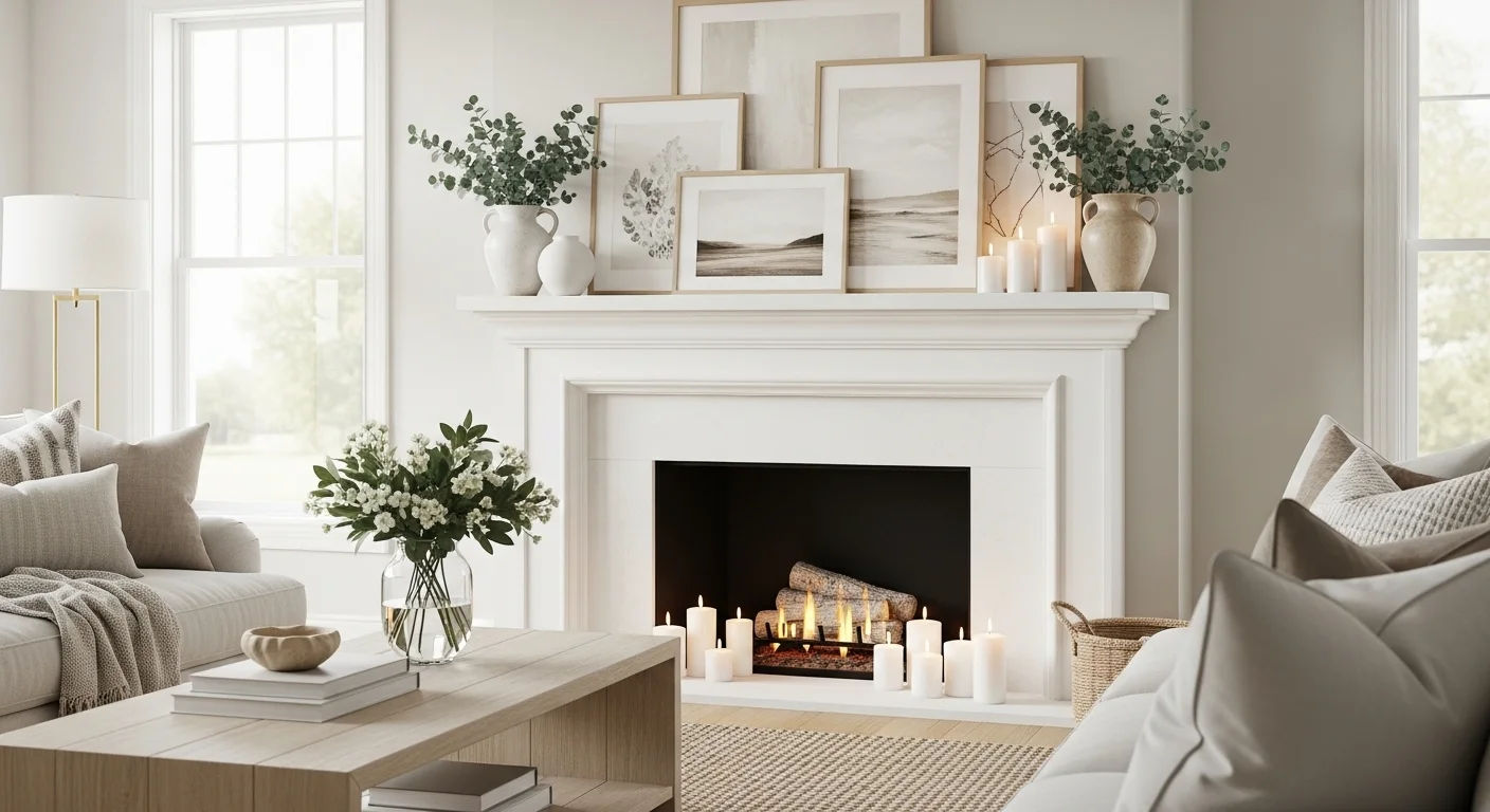 How to Decorate a Fireplace Mantel for Any Season - craftedwizard.com