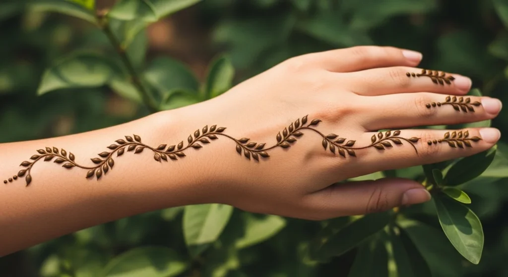 22 Leafy Simple Mehndi Designs That Feel Fresh and Natural