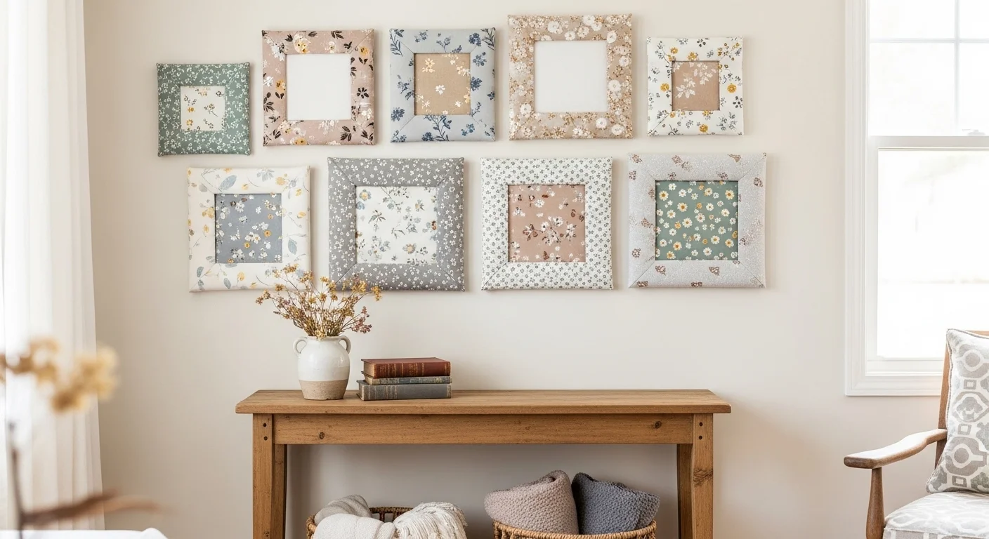 How to Make Fabric-Covered Wall Art Frames - craftedwizard.com